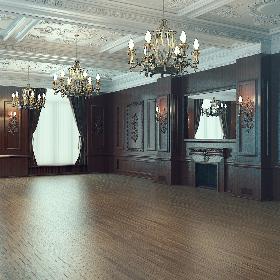 3D Classic Wooden Interior